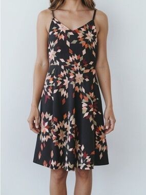 Orange and Pink Pleated Maxi Sundress for Wedding Guest